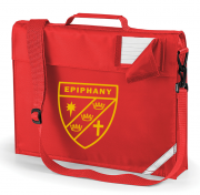 Epiphany Red Strap Book Bag